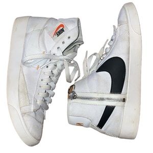 •NIKE•HI-TOP SIDE ZIP ASYMMETRICAL LACE UP SNEAKERS SIZE 6.5/W